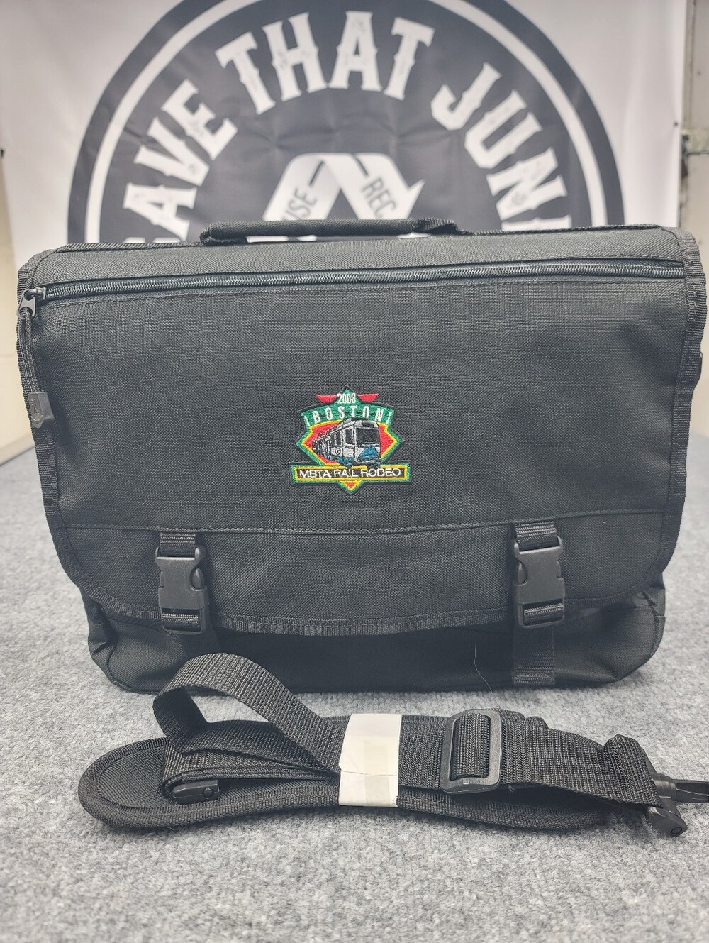Extremely RARE Vintage 2008 MBTA Rail Rodeo Nylon Soft Shell Brief Laptop Case